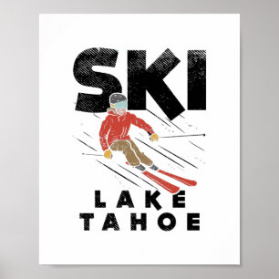 Affiche Ski - Lac Tahoe