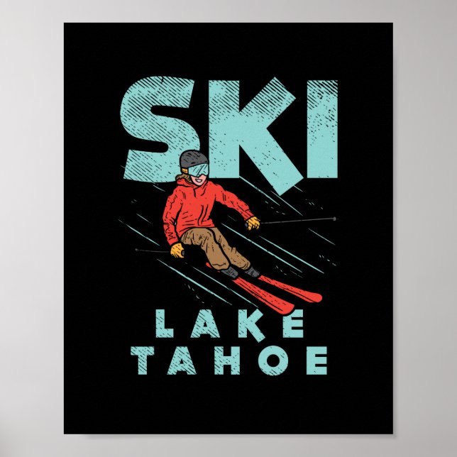 Affiche Ski Lake Tahoe (Devant)