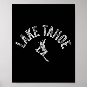 Affiche Ski Lake Tahoe Ca Ski alpin Ski vintage Tahoe Ca