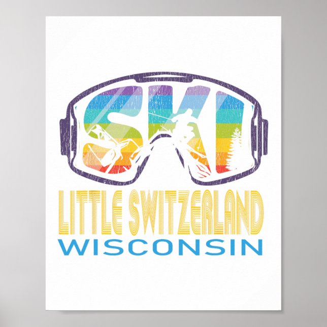 Affiche Ski Little Switzerland Wisconsin Vacances ski (Devant)