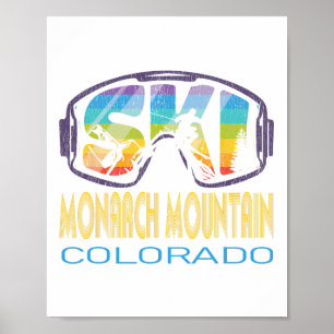Affiche Ski Monarch Mountain Colorado Vacances ski