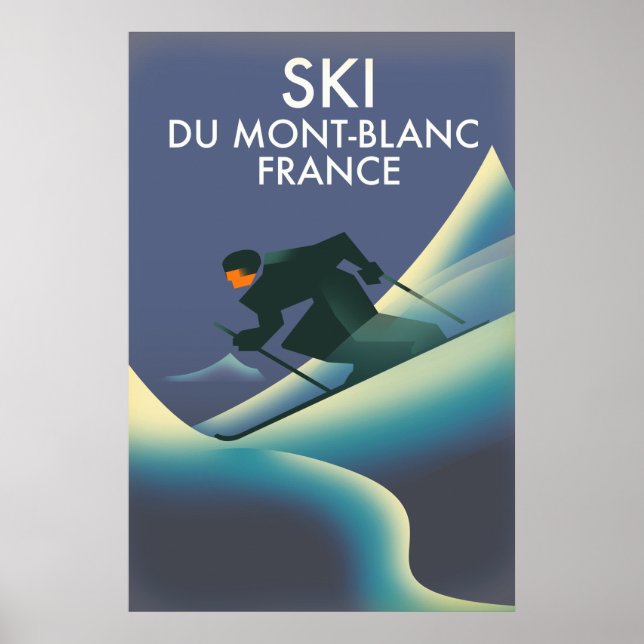 Affiche Ski Mont Blanc France (Devant)