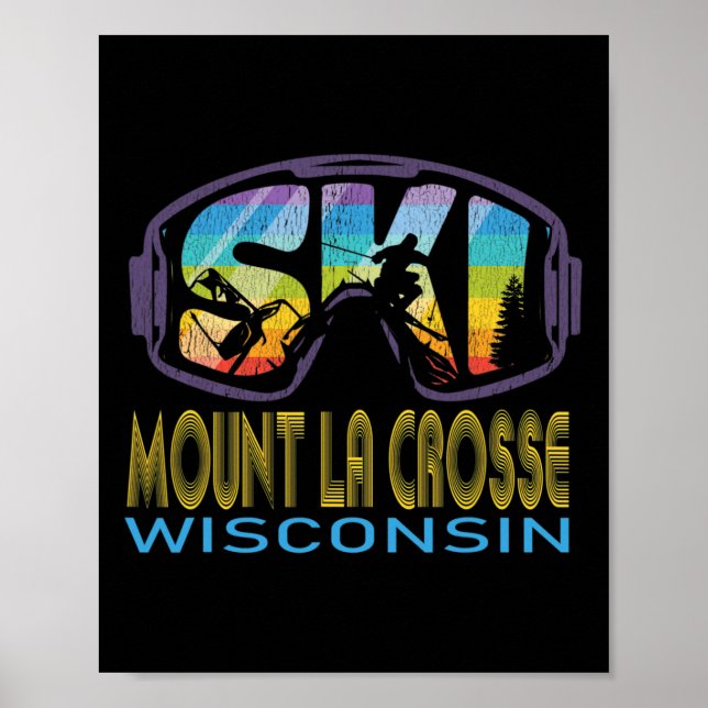 Affiche Ski Mount La Crosse Wisconsin Skiing Vacation  (Devant)