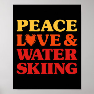 Affiche Ski Nautique J'adore Le Ski Nautique Pour Les Femm