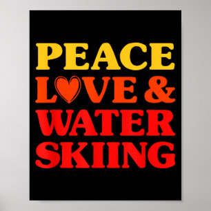 Affiche Ski nautique j'aime le ski nautique pour femmes et