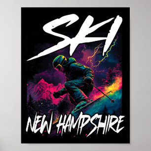 Affiche Ski new hampshire ski alpin new hampshire États-Un
