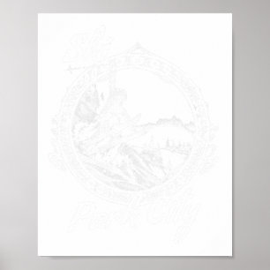 Affiche Ski Park City Utah Vacances ski neige Vintage