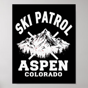 Affiche Ski Patrol Aspen Colorado Ski Et Snowboard