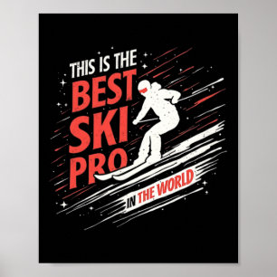Affiche Ski professionnel Mountain Snow Sport