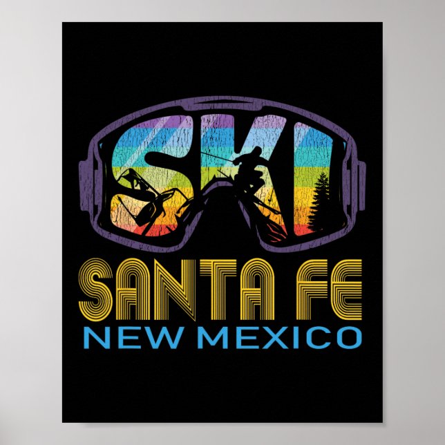 Affiche Ski Santa Fe Nouveau-Mexique Vacances de ski  (Devant)