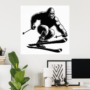 Affiche Ski Sasquatch