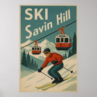 Affiche Ski Savin Hill