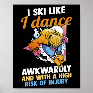 Affiche Ski Skieur Ski