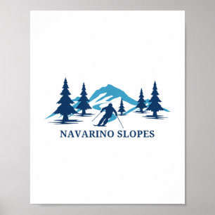 Affiche Ski Station de ski de Navarino Slopes Wisconsin Sk