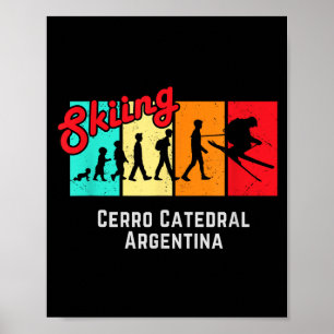 Affiche Ski t cerro catedral argentine pour hommes et femm