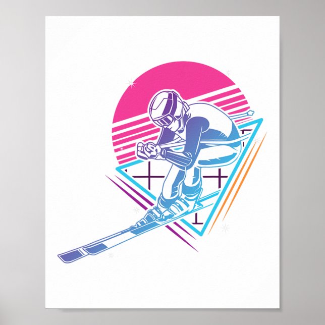 Affiche Ski Trip Skiing Retro Vintage 80s 90s  (Devant)