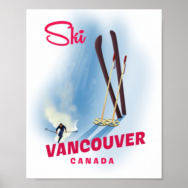 Affiche Ski Vancouver Canada Géant Café Mug (Devant)