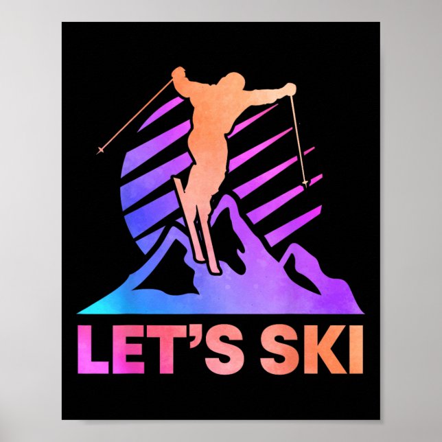 Affiche Ski Vintage 80s 90s (Devant)
