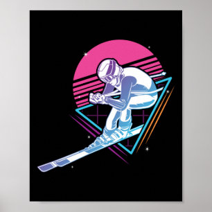 Affiche Ski Vintage de neige 80s