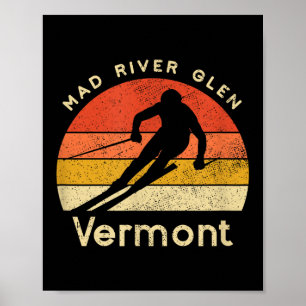 Affiche Ski vintage Mad River Glen Vermont Mountain
