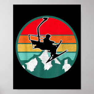 Affiche Ski vintage rétro neige
