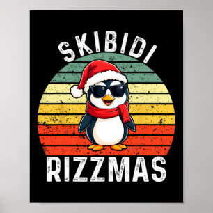 Affiche Skibidi Rizzmas Bonhomme de Neige Charisme Enfant