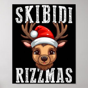 Affiche Skibidi Rizzmas Charisme Enfants Reindeer Xmas T C