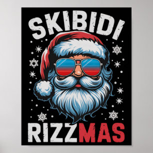 Affiche Skibidi Rizzmas Chemise Enfants Hommes Femmes Noël