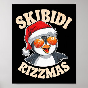 Affiche Skibidi Rizzmas Drôle de l'argot de la Gen Alpha N