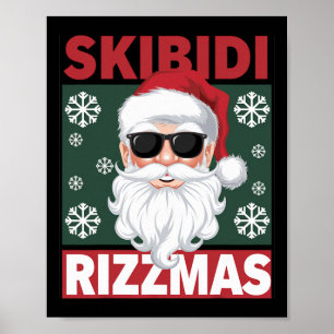 Affiche Skibidi Rizzmas Drôle de l'argot de la Gen Alpha N