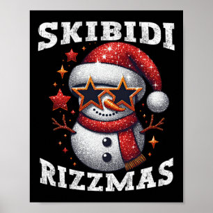 Affiche Skibidi Rizzmas Gen Alpha Slang Drôle Noël Sn
