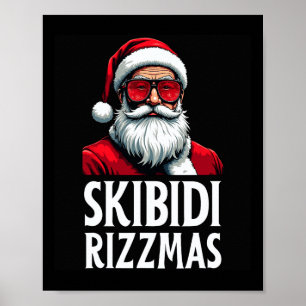 Affiche Skibidi Rizzmas Joyeux Noël Père Noël