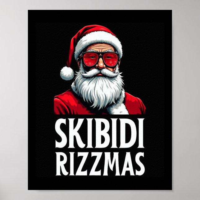 Affiche Skibidi Rizzmas Joyeux Noël Père Noël (Devant)