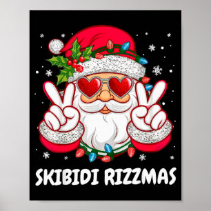Affiche Skibidi Rizzmas Noël Drôle de Père Noël Xmas P