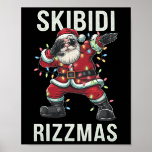 Affiche Skibidi Rizzmas Noël Père Noël Joyeux Rizz M