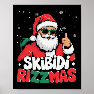 Affiche Skibidi Rizzmas Noël Père Noël Joyeux Rizz M