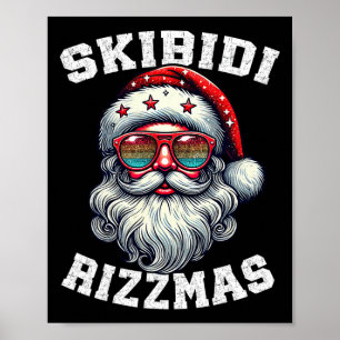 Affiche Skibidi Rizzmas Noël Père Noël Merry Rizz Mas Xma