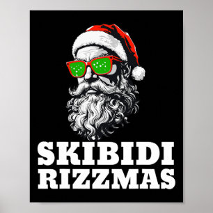 Affiche Skibidi Rizzmas - Père Noël Bruh Noël Tee Rizz Th