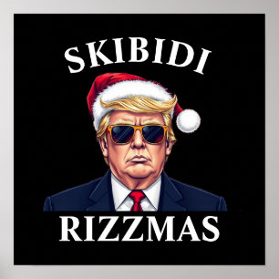 Affiche Skibidi Rizzmas Rendre Noël grand à nouveau Noël