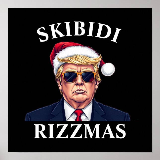Affiche Skibidi Rizzmas Rendre Noël grand à nouveau Noël (Devant)