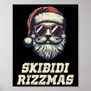 Affiche Skibidi Rizzmas Santa Drôle de Noël Garçons Adoles