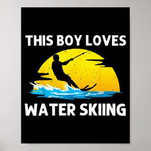 Affiche Skier dans l'eau cool pour garçons filles sports d
