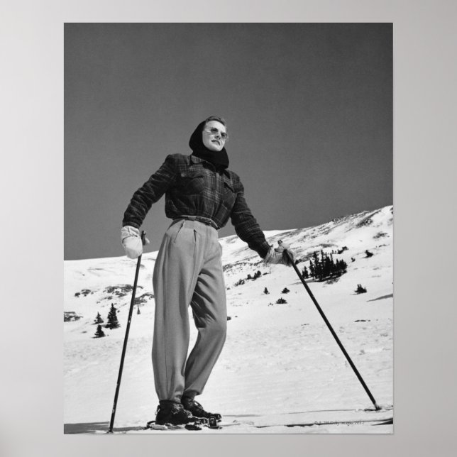 Affiche Skier femme (Devant)