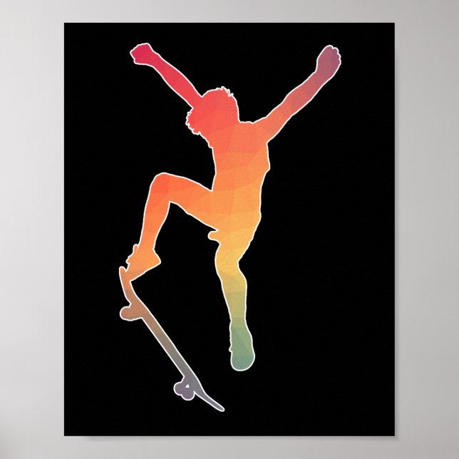 Affiche Skier garçon Skate |Pour les amateurs de skateboar (Devant)