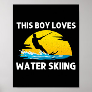 Affiche Skier sur l'eau Cool Pour Les Garçons Filles Ski S