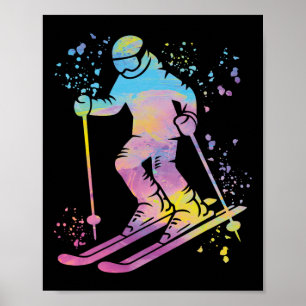 Affiche Skieur Alpin Sports d'Hiver Ski Nordique _19