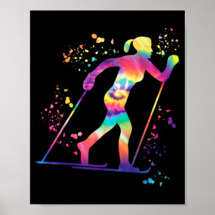 Affiche Skieur de fond nordique xc ski