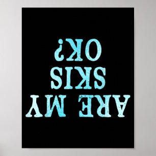 Affiche Skieur de style libre drôle sont mes skis ok_ mont