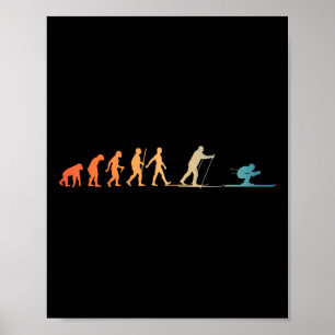 Affiche Skieur nordique Art Hommes Femmes Snowboard Skieur