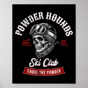 Affiche skieurs de freestyle powder hounds hiver